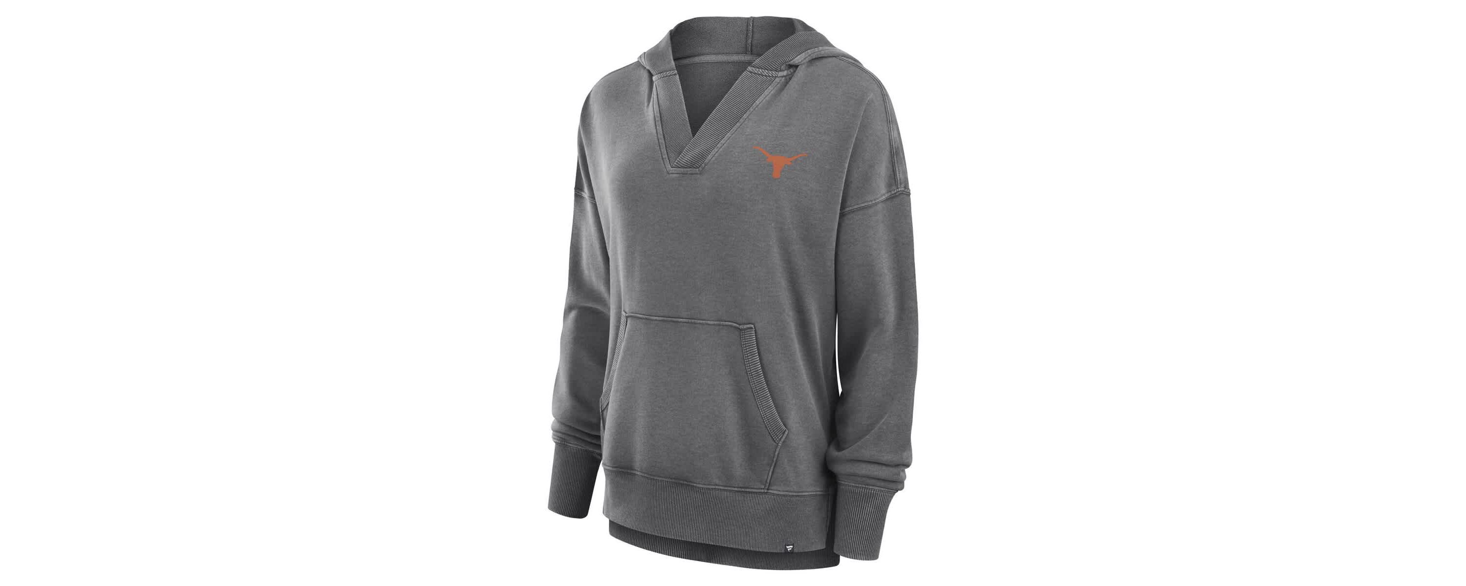 NCAA Fanatics Texas Longhorns Initiative Snow Wash French Terry V-Neck Pullover Hoodie