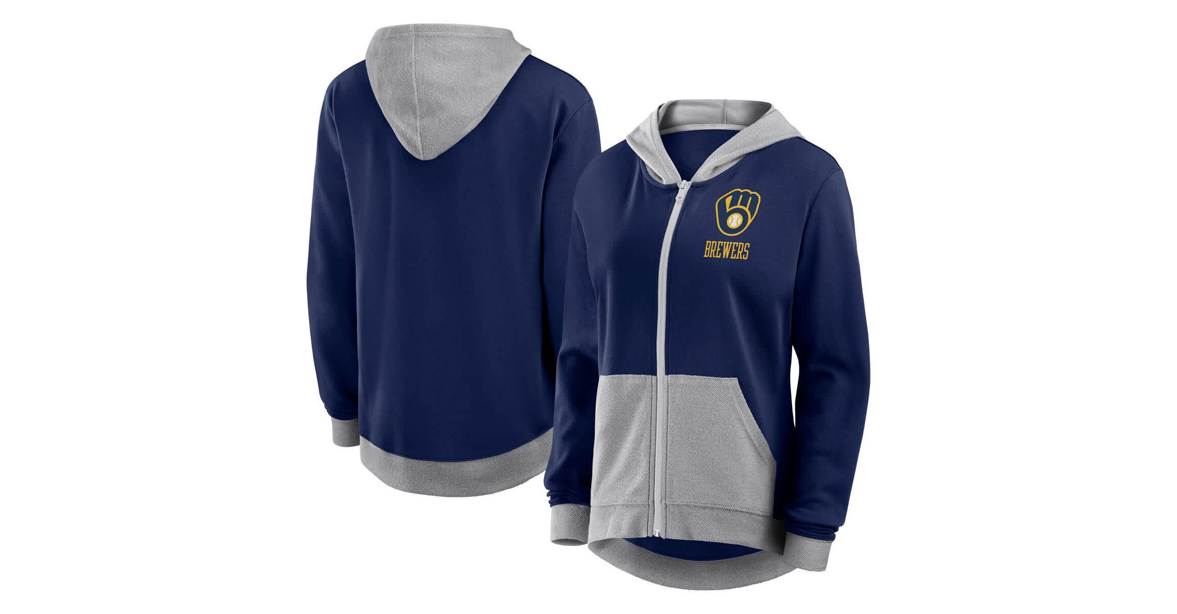 MLB Fanatics Milwaukee Brewers Hit It French Terry Full-Zip Hoodie