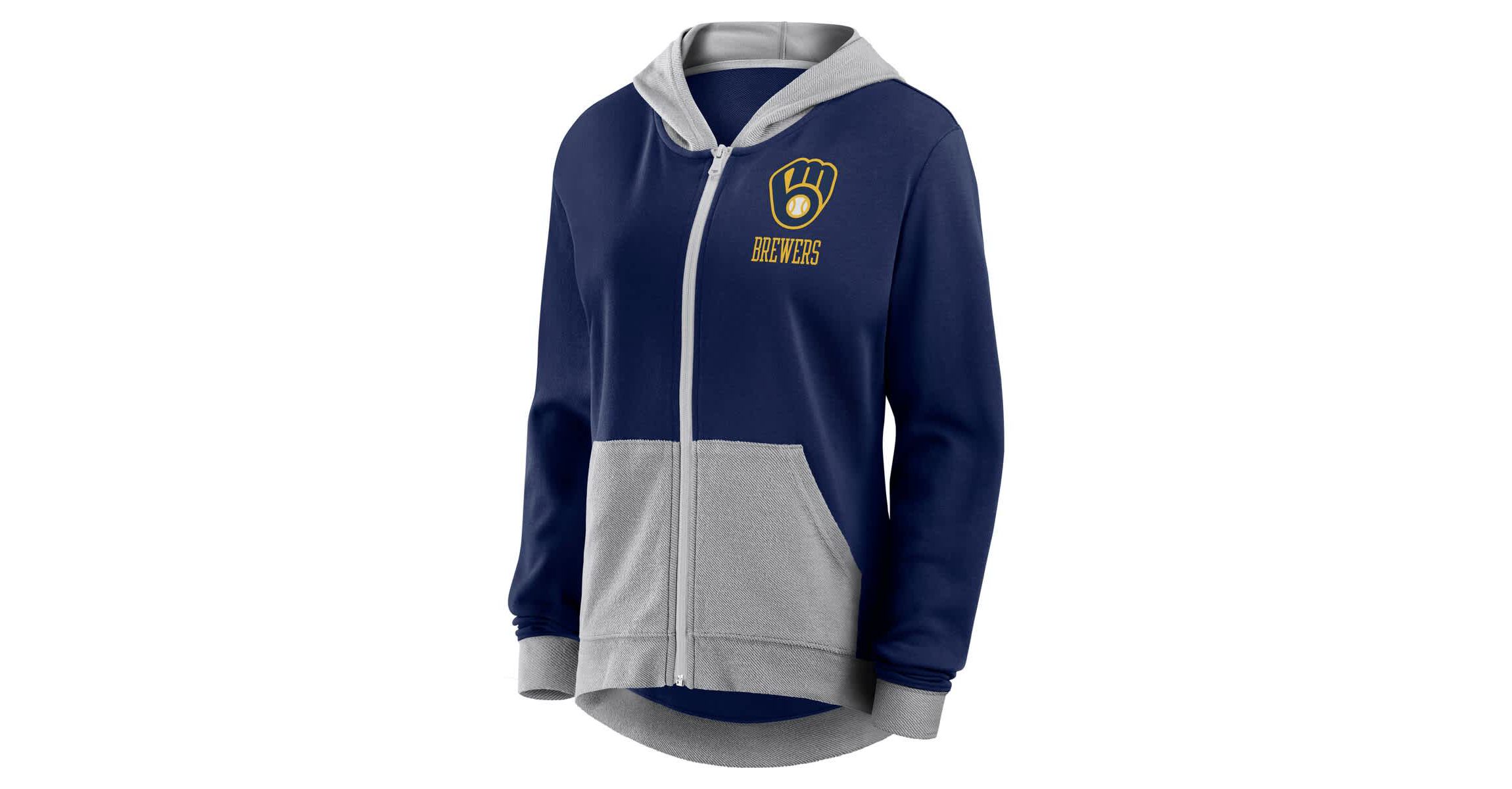 MLB Fanatics Milwaukee Brewers Hit It French Terry Full-Zip Hoodie