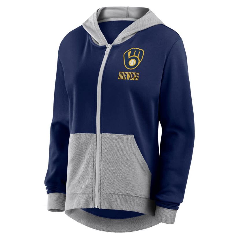 MLB Fanatics Milwaukee Brewers Hit It French Terry Full-Zip Hoodie