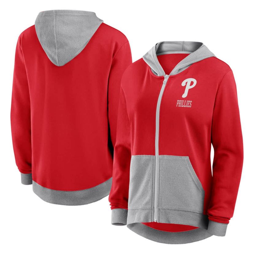 MLB Fanatics Philadelphia Phillies Hit It French Terry Full-Zip Hoodie