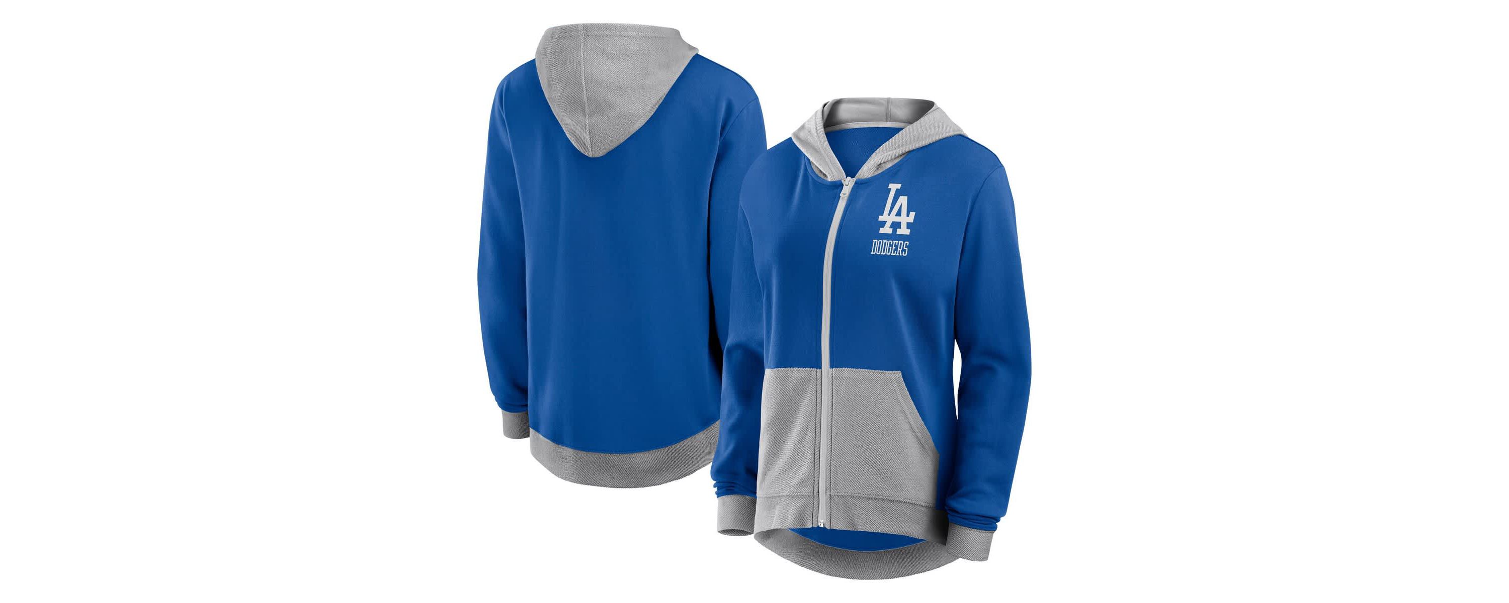 MLB Fanatics Los Angeles Dodgers Hit It French Terry Full-Zip Hoodie