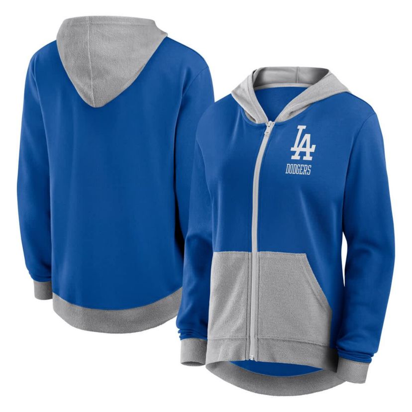 MLB Fanatics Los Angeles Dodgers Hit It French Terry Full-Zip Hoodie