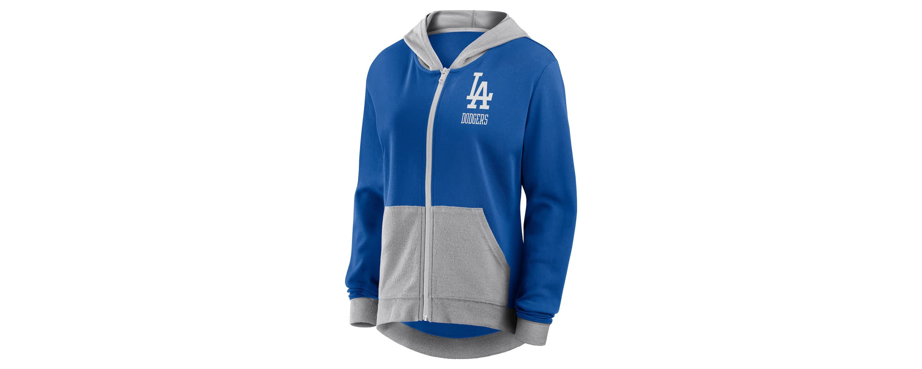 MLB Fanatics Los Angeles Dodgers Hit It French Terry Full-Zip Hoodie