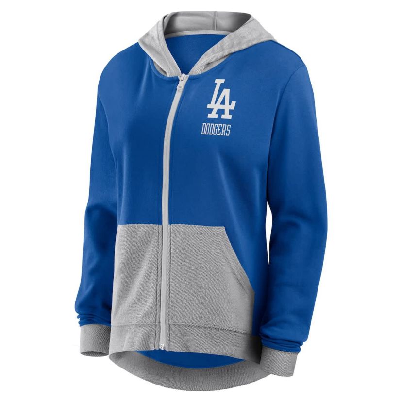 MLB Fanatics Los Angeles Dodgers Hit It French Terry Full-Zip Hoodie