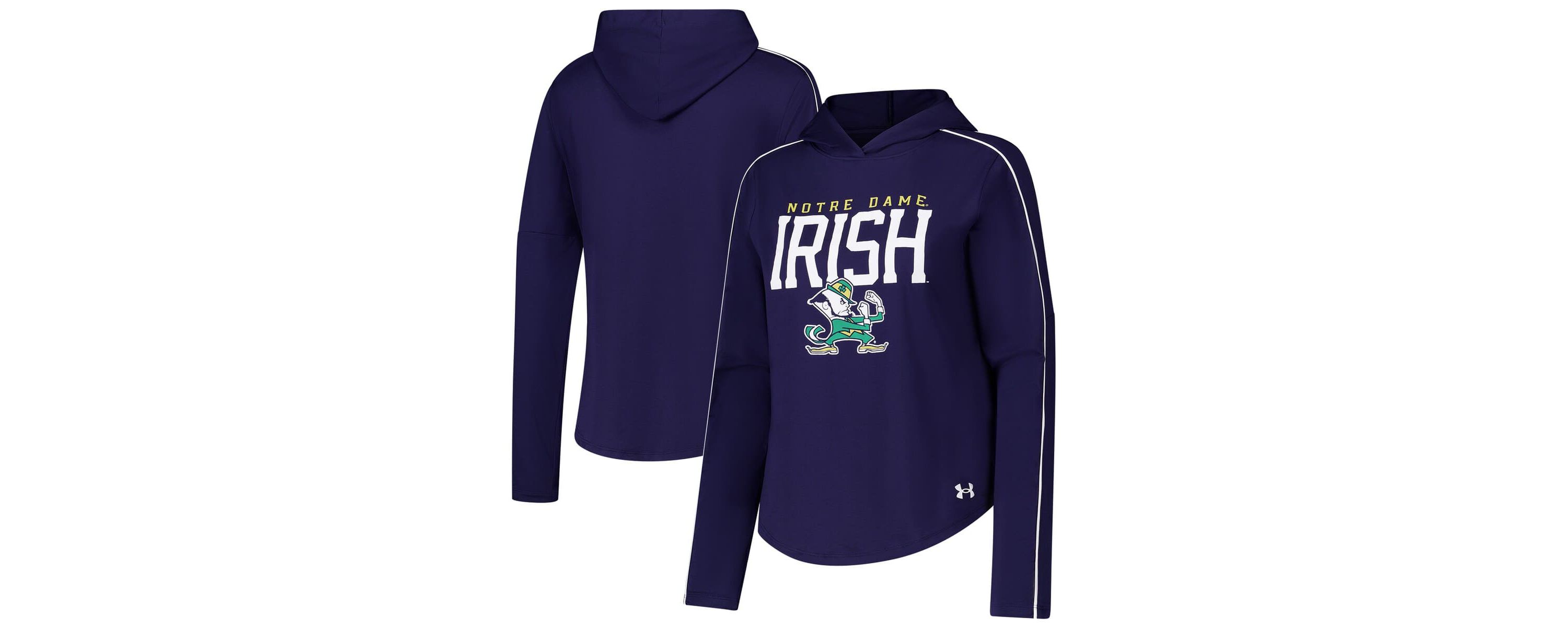 NCAA Under Armour Notre Dame Fighting Irish Gameday Knockout Long Sleeve Hooded T-Shirt