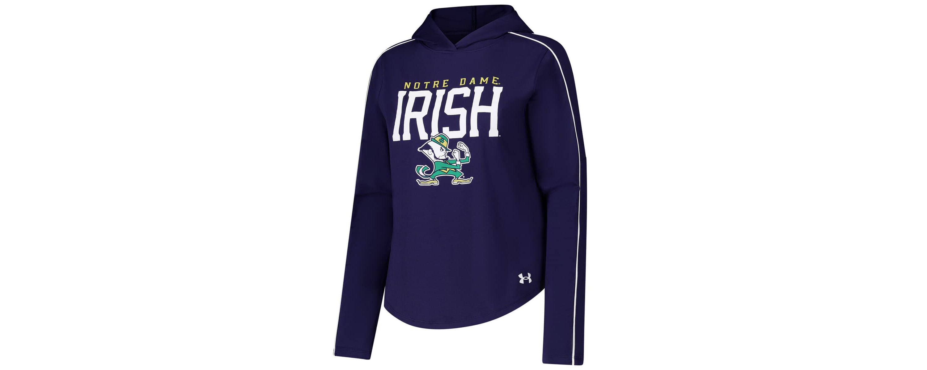 NCAA Under Armour Notre Dame Fighting Irish Gameday Knockout Long Sleeve Hooded T-Shirt