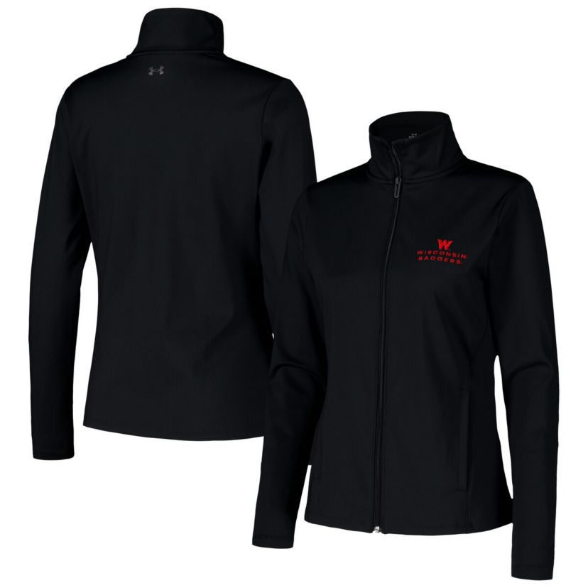NCAA Under Armour Wisconsin Badgers Sweat-Wicking Soft Motion Full-Zip Jacket