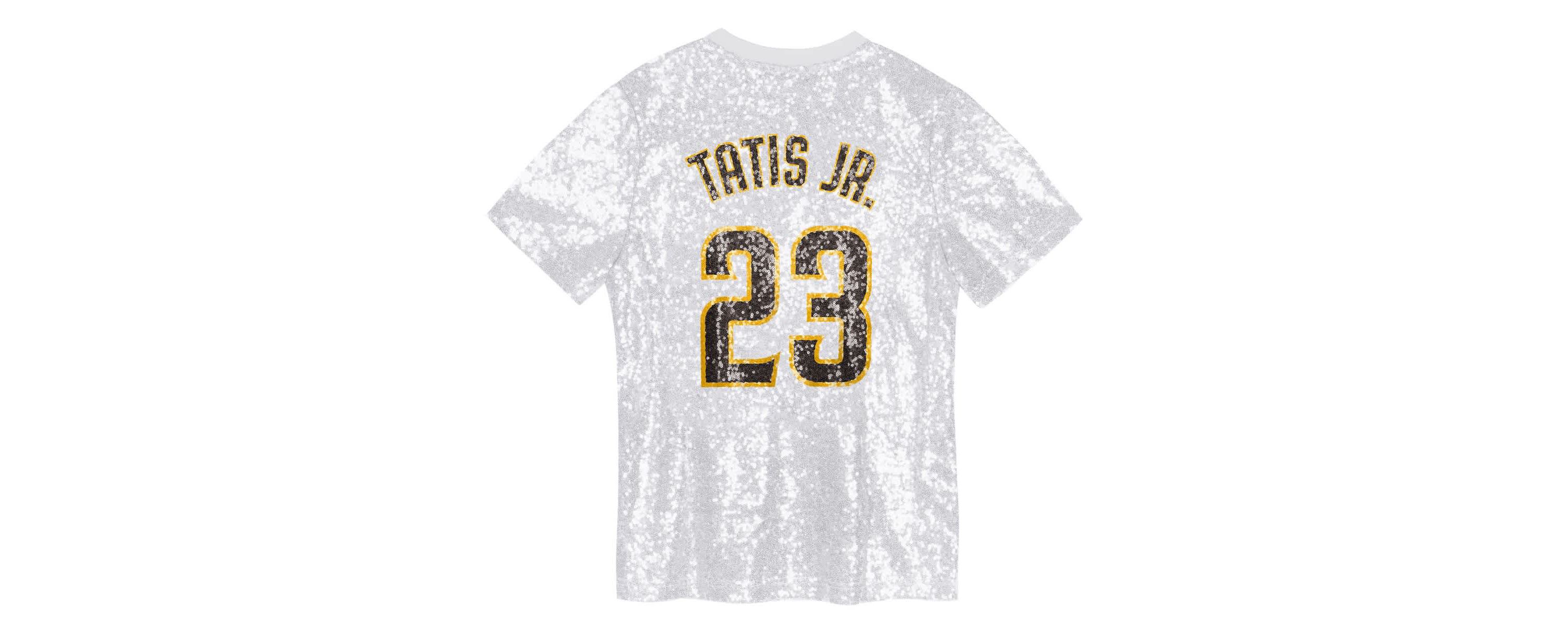 MLB Juniors Fernando Tatis Jr. San Diego Padres Name & Number Sequin V-Neck Top