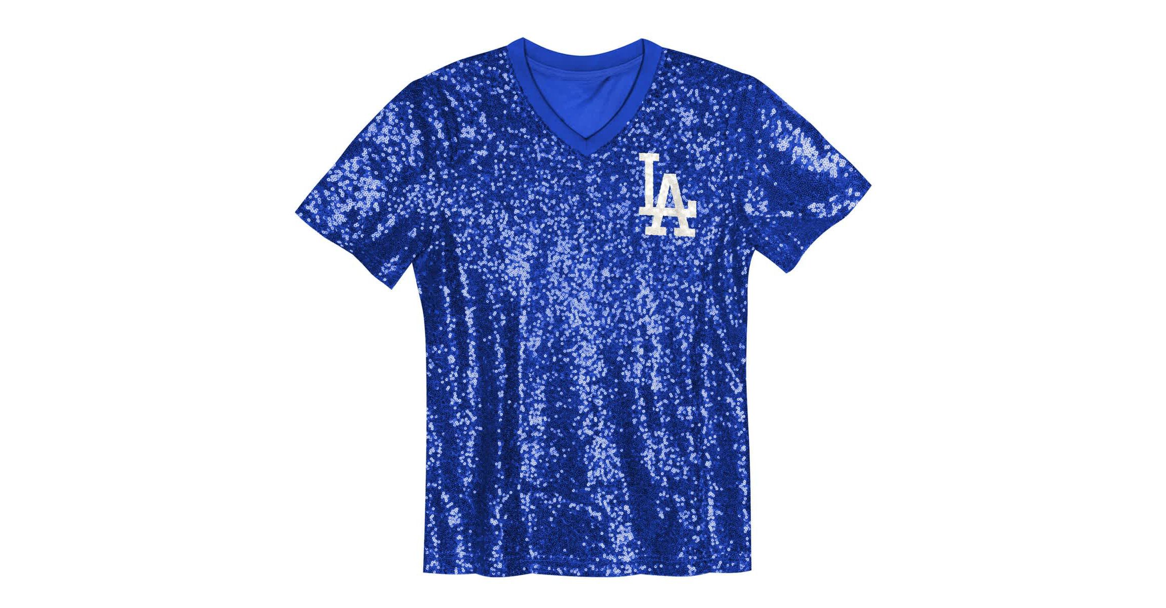 MLB Juniors Shohei Ohtani Los Angeles Dodgers Name & Number Sequin V-Neck Top
