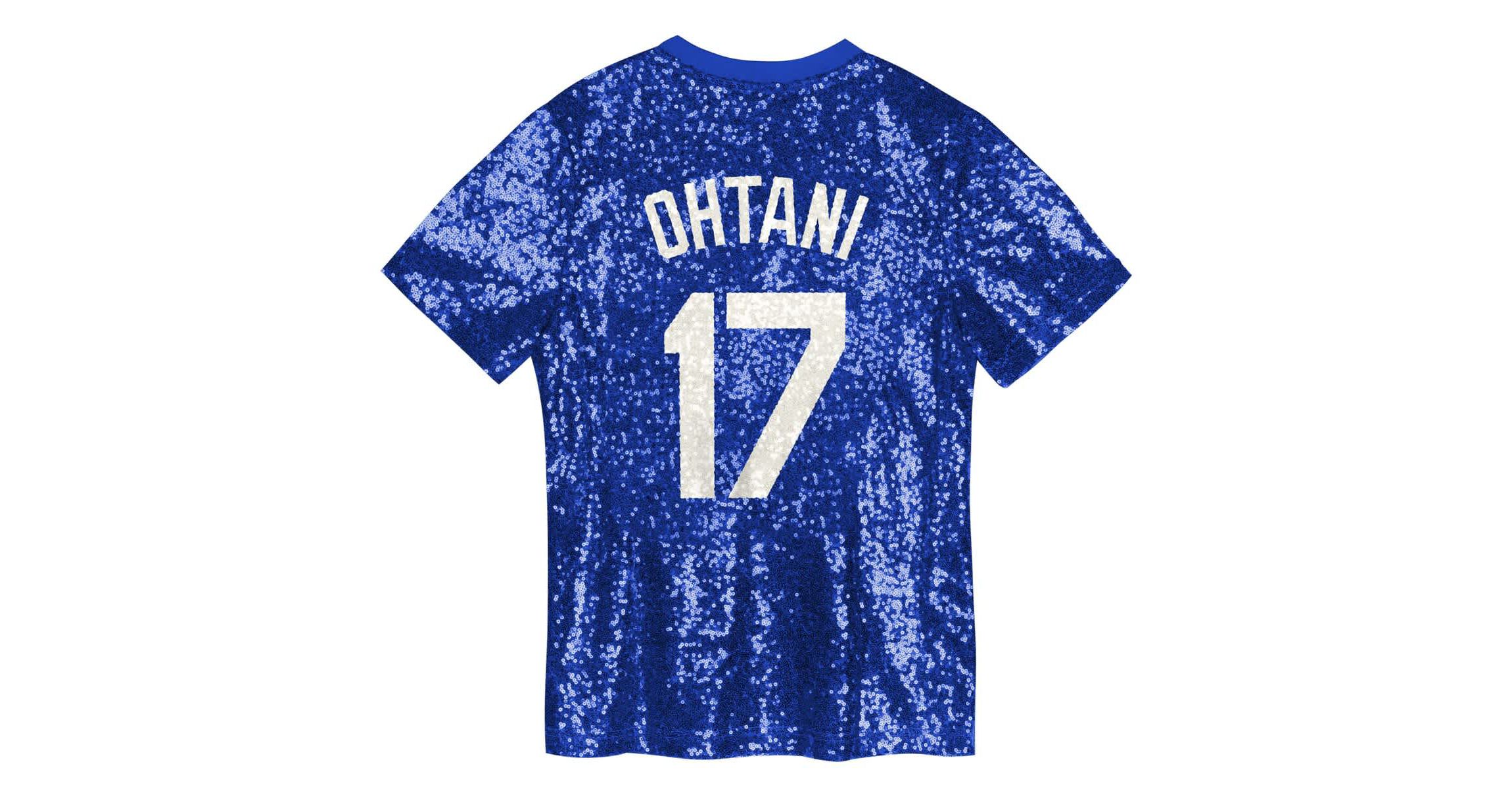 MLB Juniors Shohei Ohtani Los Angeles Dodgers Name & Number Sequin V-Neck Top