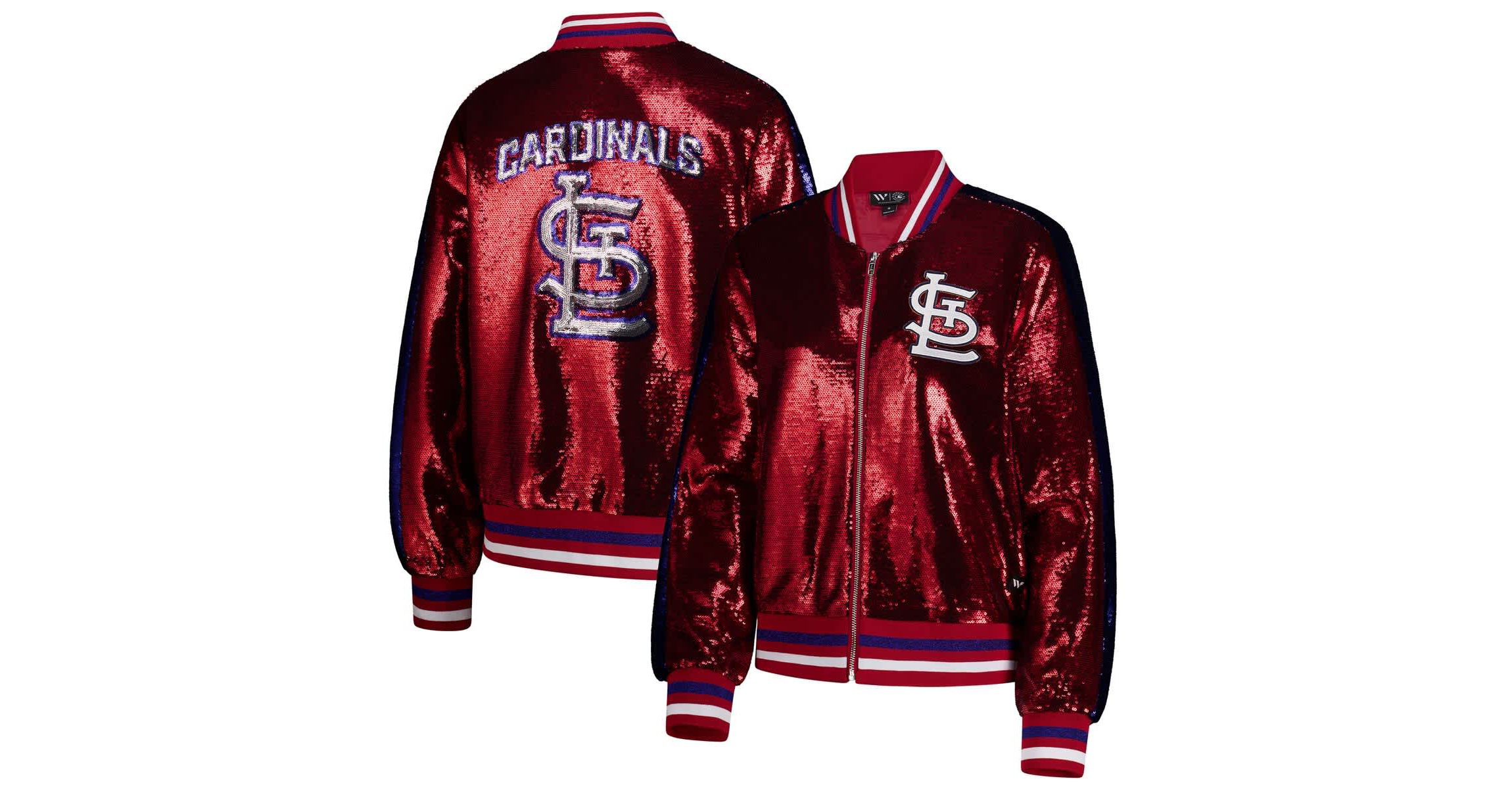 MLB St. Louis Cardinals Sequin Full-Zip Bomber Jacket