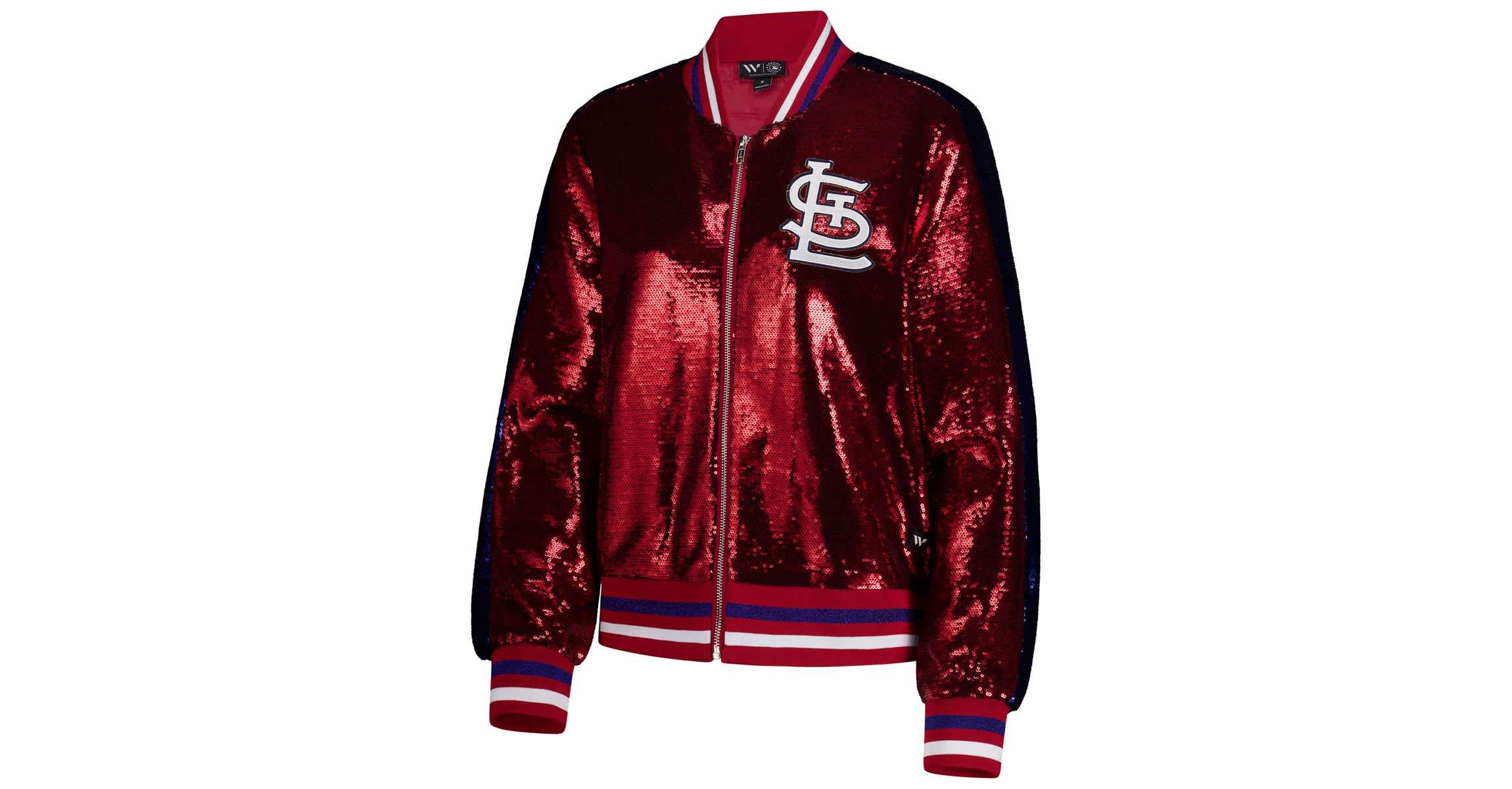 MLB St. Louis Cardinals Sequin Full-Zip Bomber Jacket