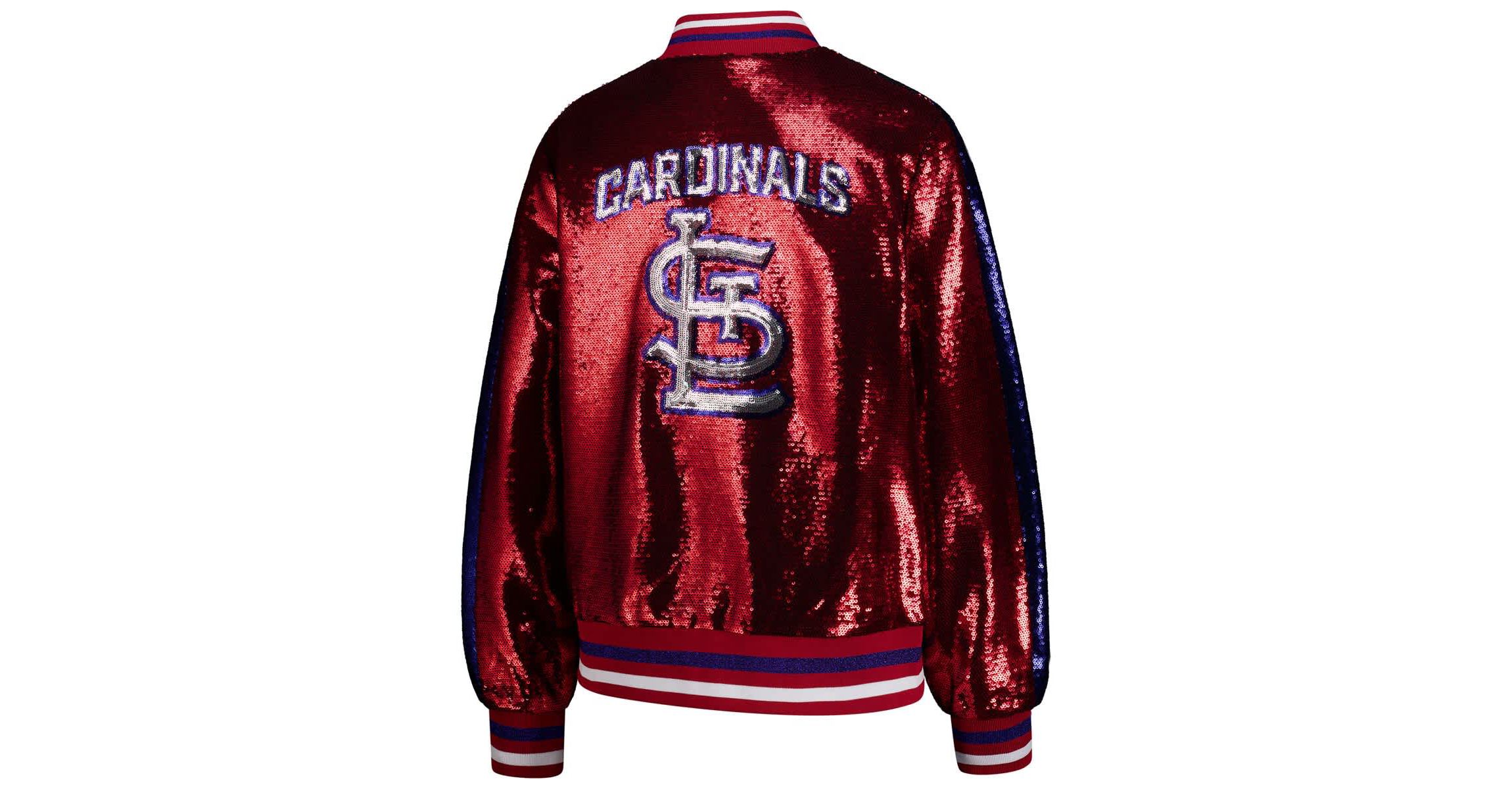 MLB St. Louis Cardinals Sequin Full-Zip Bomber Jacket