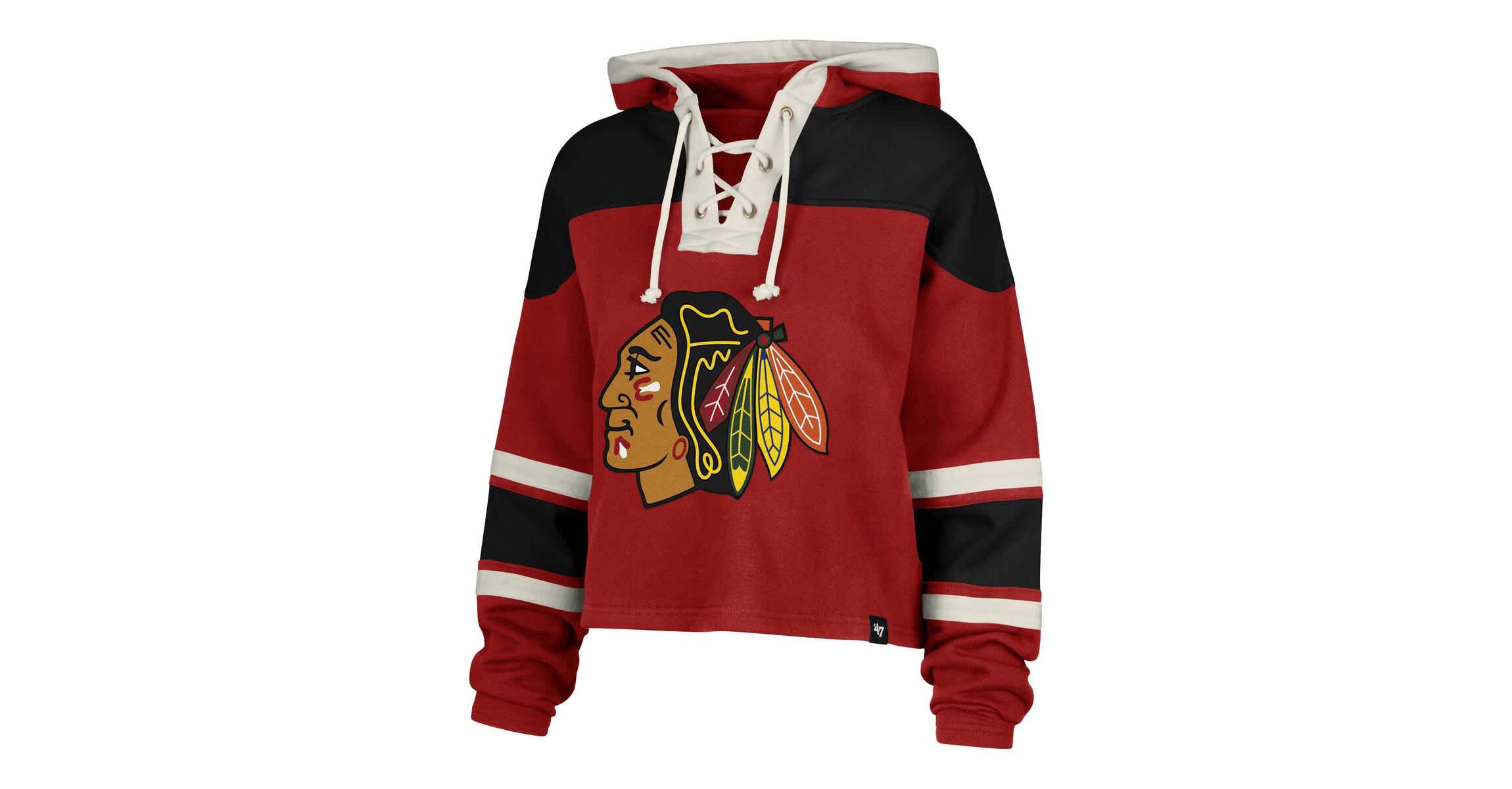 NHL Connor Bedard Chicago Blackhawks Superior Lacer Cropped Pullover Hoodie