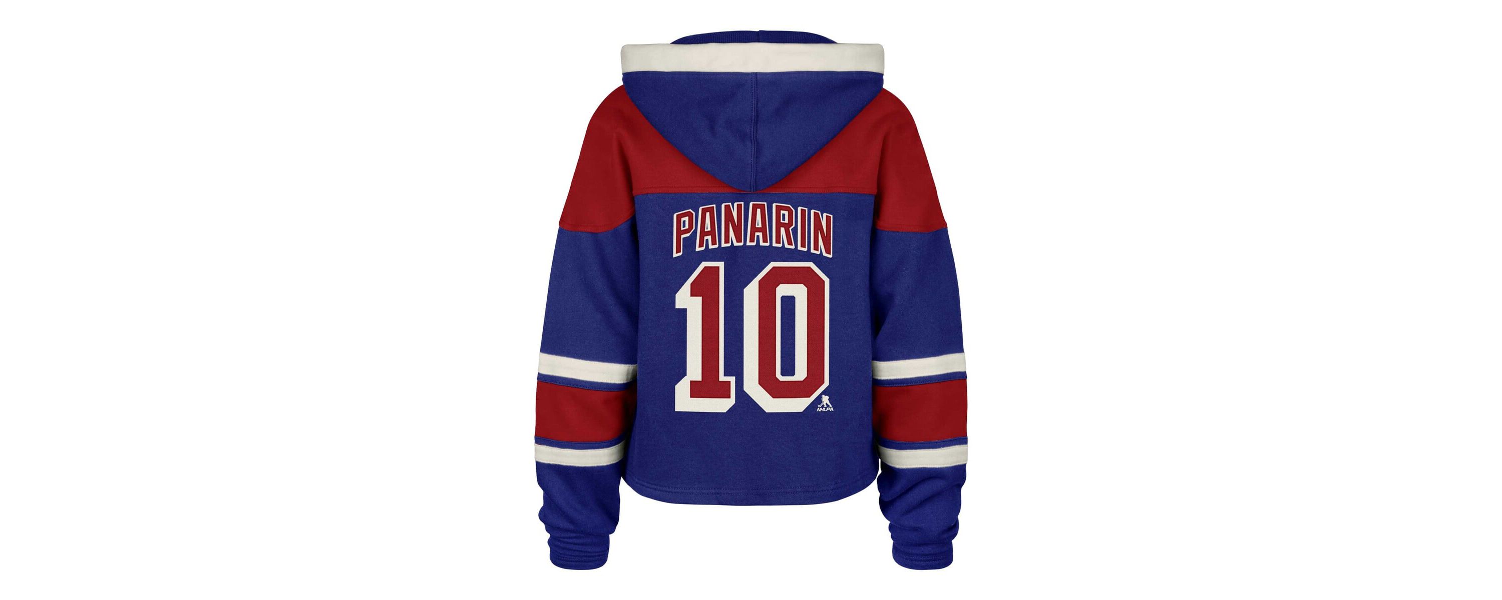NHL Artemi Panarin New York Rangers Superior Lacer Cropped Pullover Hoodie