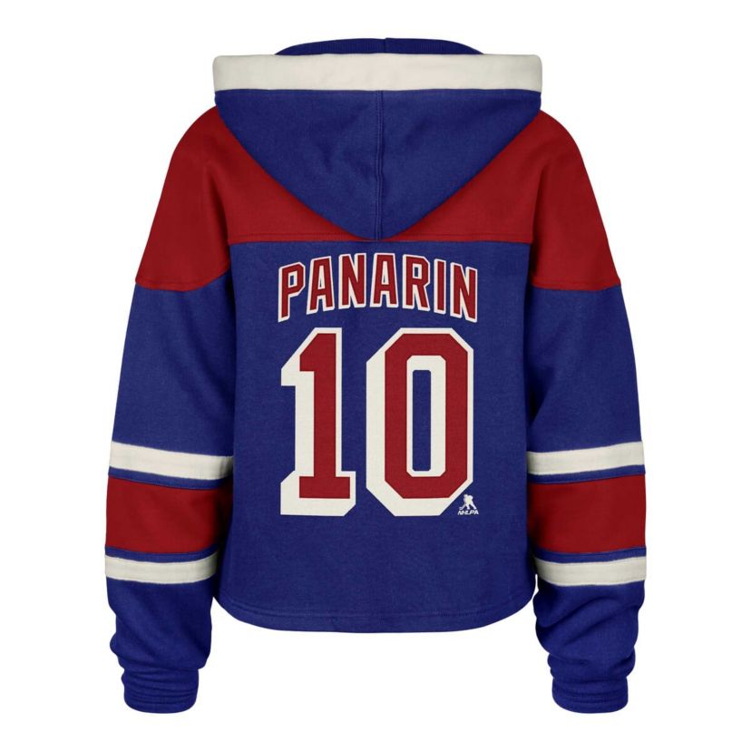 NHL Artemi Panarin New York Rangers Superior Lacer Cropped Pullover Hoodie