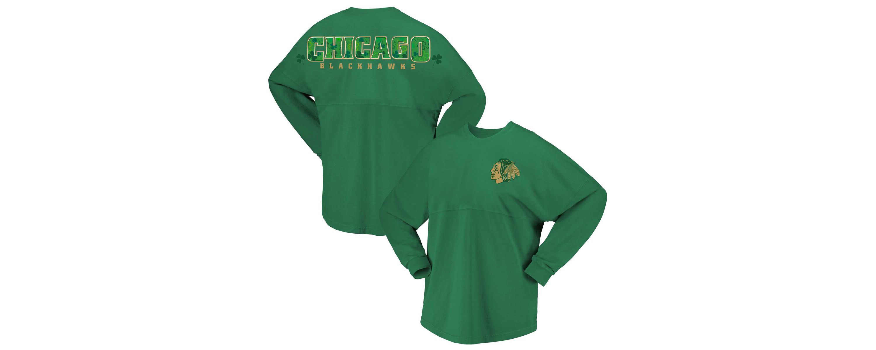 NHL Fanatics Kelly Chicago Blackhawks St. Patricks Day T-Shirt