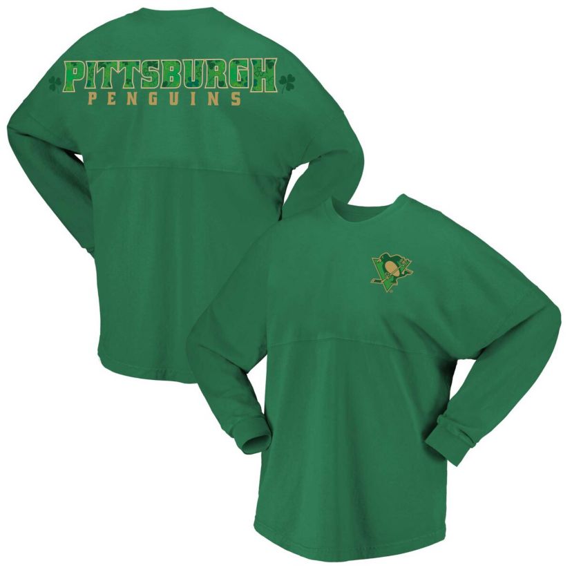 NHL Fanatics Kelly Pittsburgh Penguins St. Patricks Day T-Shirt