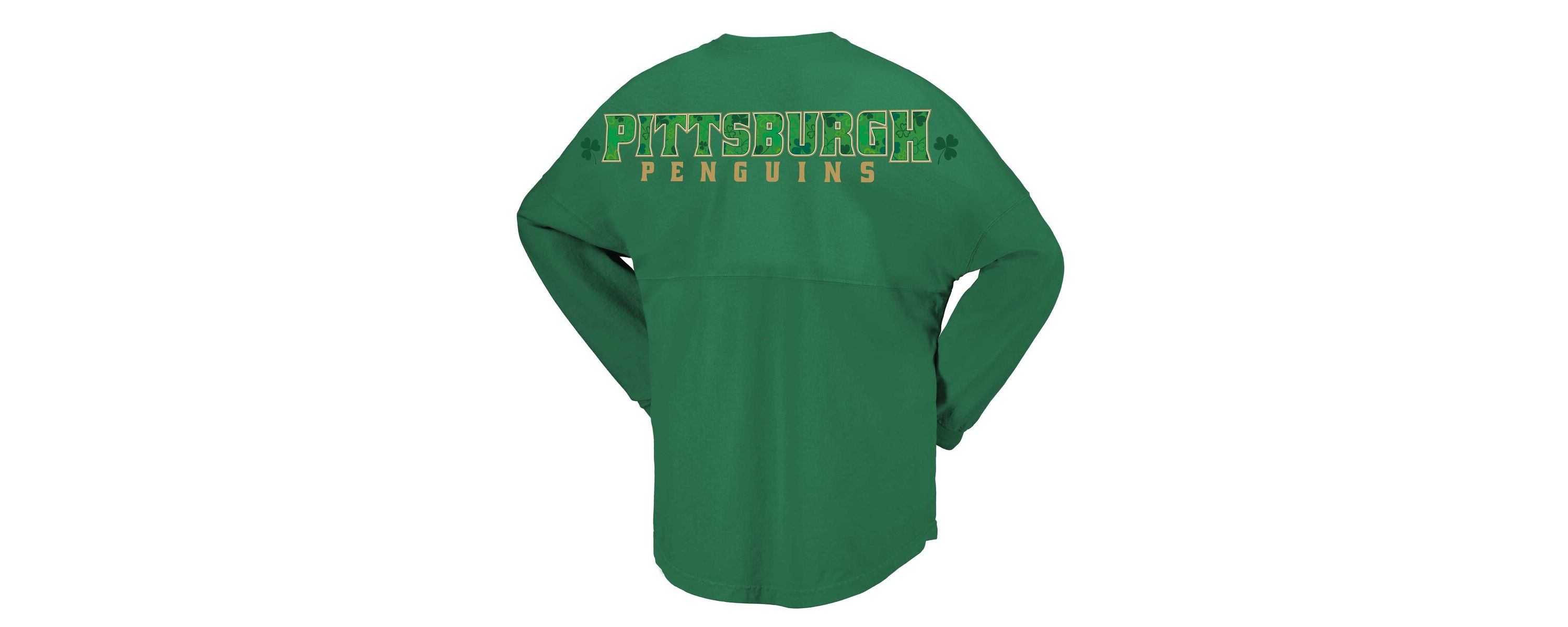 NHL Fanatics Kelly Pittsburgh Penguins St. Patricks Day T-Shirt
