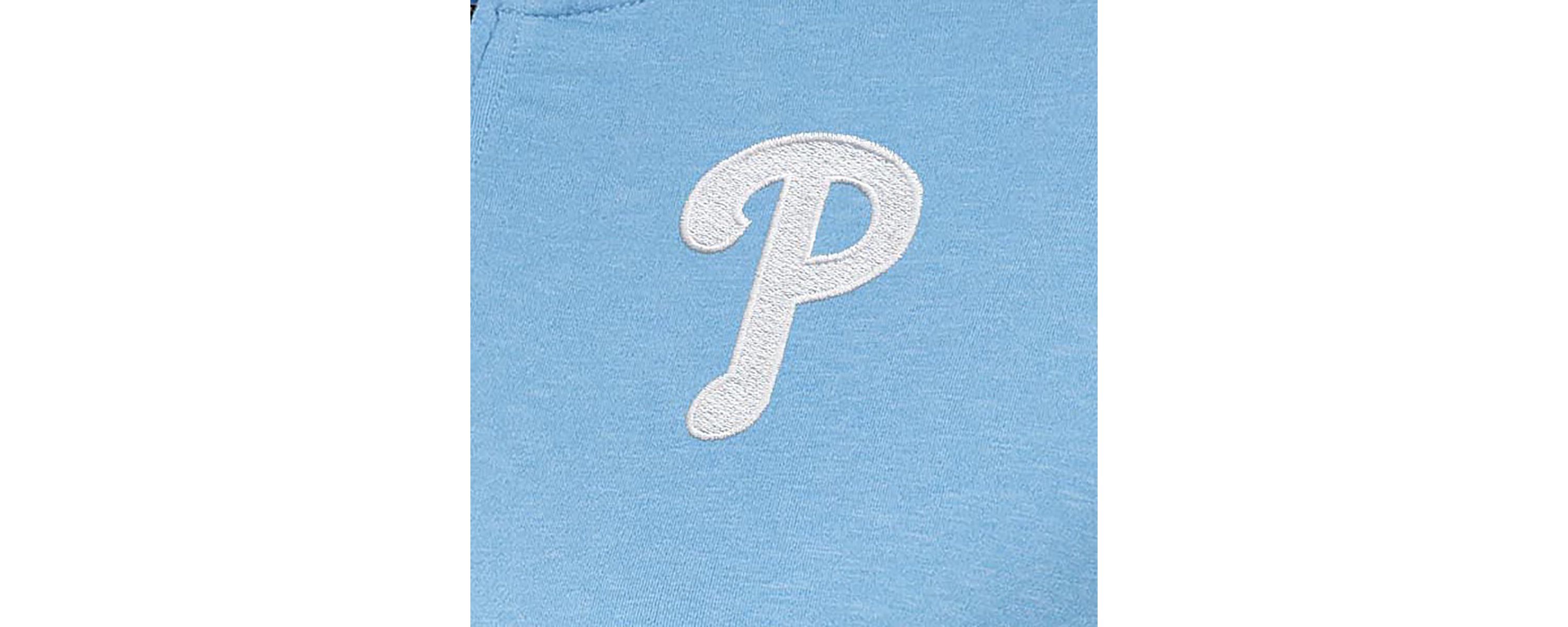 MLB Light Philadelphia Phillies Mentor Quarter-Zip Pullover Top