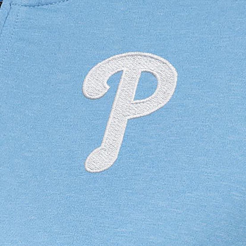 MLB Light Philadelphia Phillies Mentor Quarter-Zip Pullover Top
