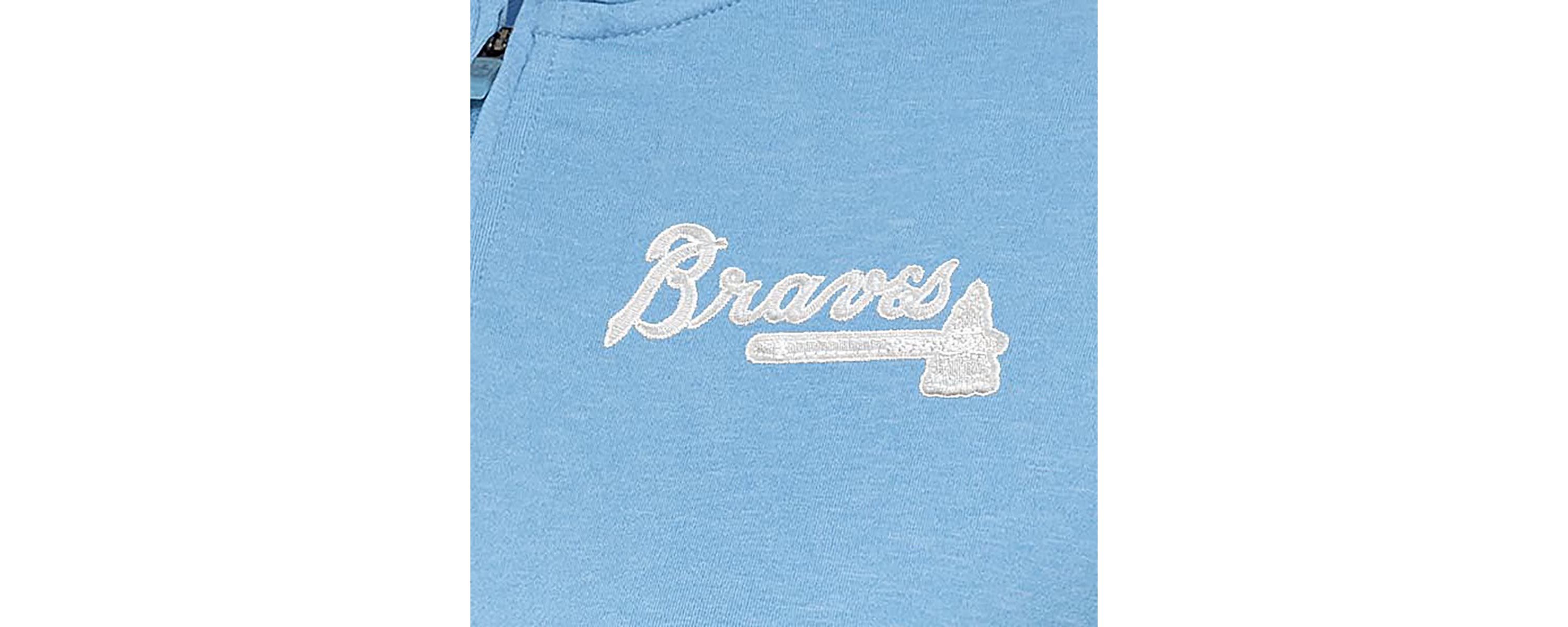 MLB Light Atlanta Braves Mentor Quarter-Zip Pullover Top