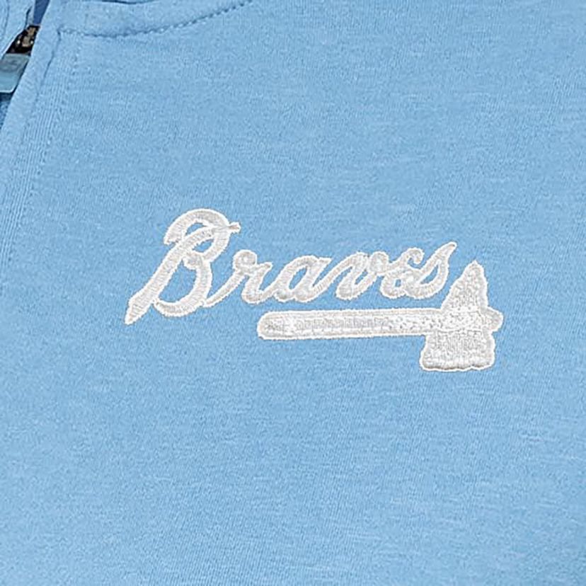 MLB Light Atlanta Braves Mentor Quarter-Zip Pullover Top
