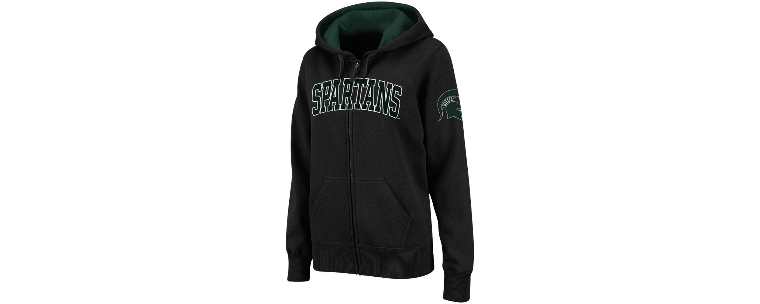 NCAA Michigan State Spartans Arched Name Full-Zip Hoodie