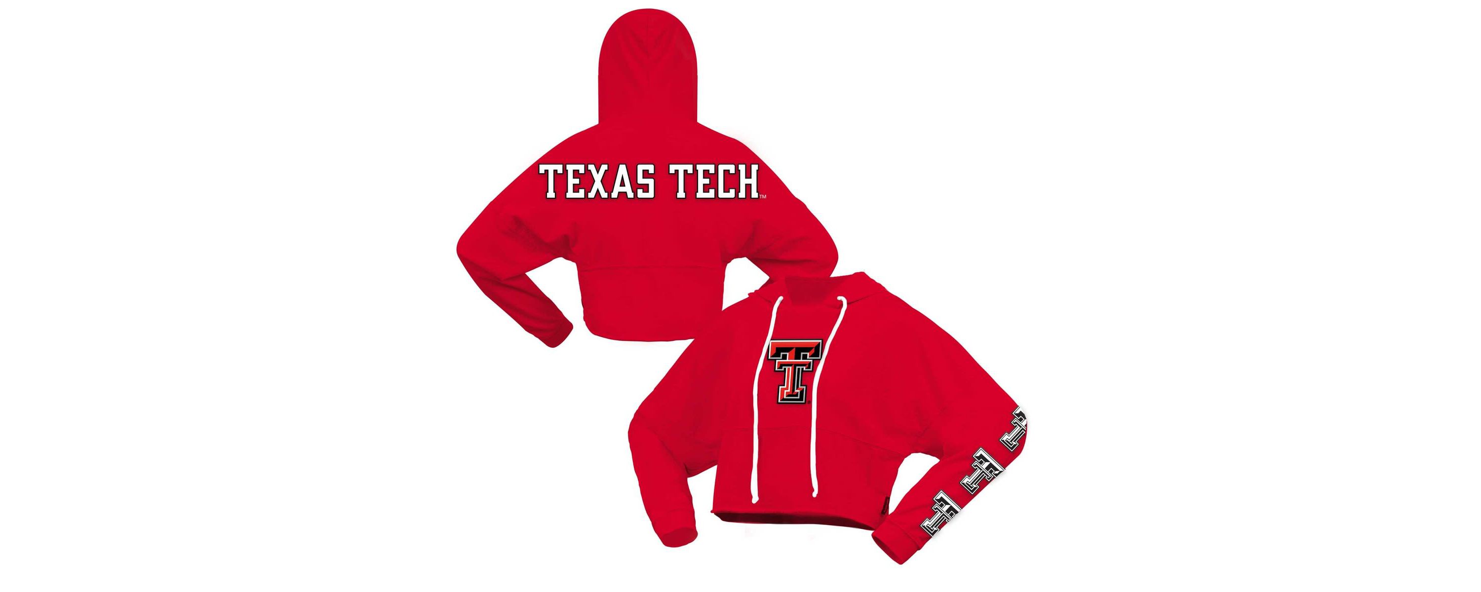 Texas Tech Red Raiders NCAA Texas Tech Raiders Oversized Cropped Pullover Hoodie