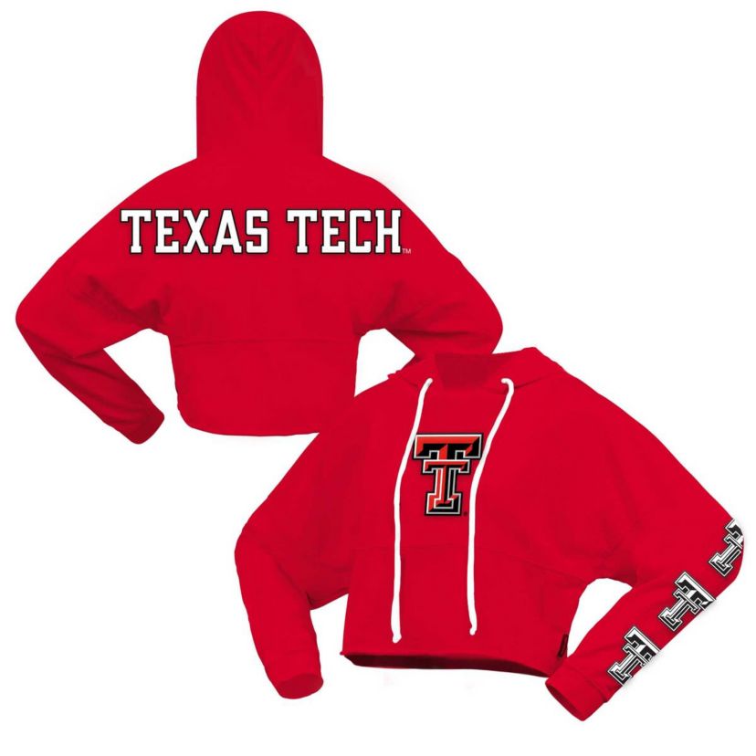 Texas Tech Red Raiders NCAA Texas Tech Raiders Oversized Cropped Pullover Hoodie