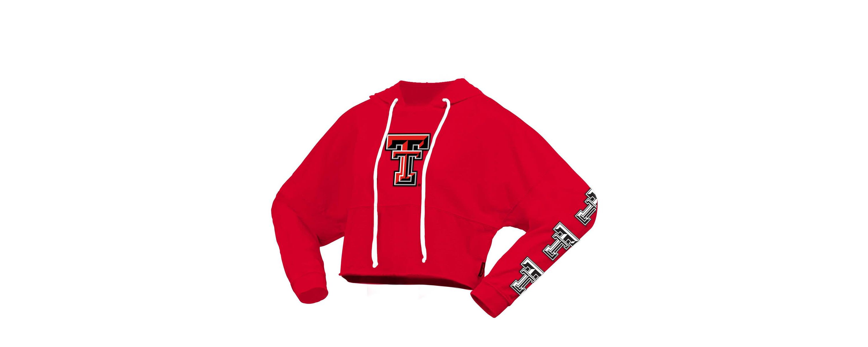 Texas Tech Red Raiders NCAA Texas Tech Raiders Oversized Cropped Pullover Hoodie