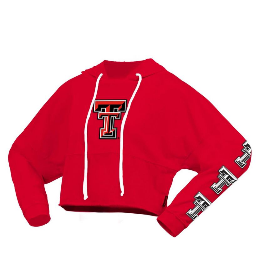 Texas Tech Red Raiders NCAA Texas Tech Raiders Oversized Cropped Pullover Hoodie