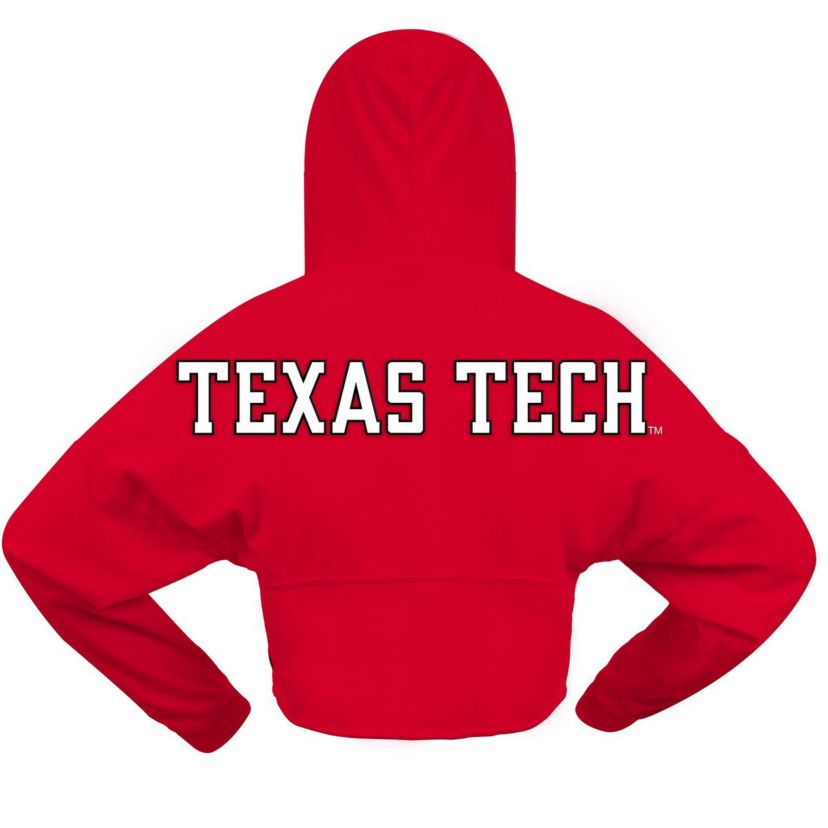 Texas Tech Red Raiders NCAA Texas Tech Raiders Oversized Cropped Pullover Hoodie