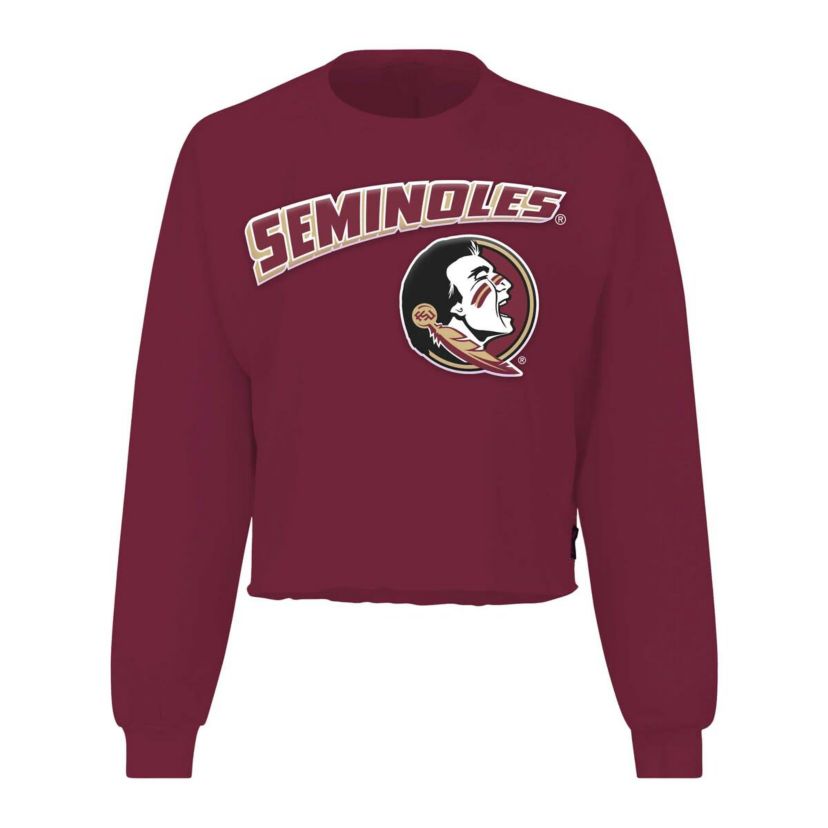 NCAA Florida State Seminoles Slouchy Cropped Long Sleeve T-Shirt