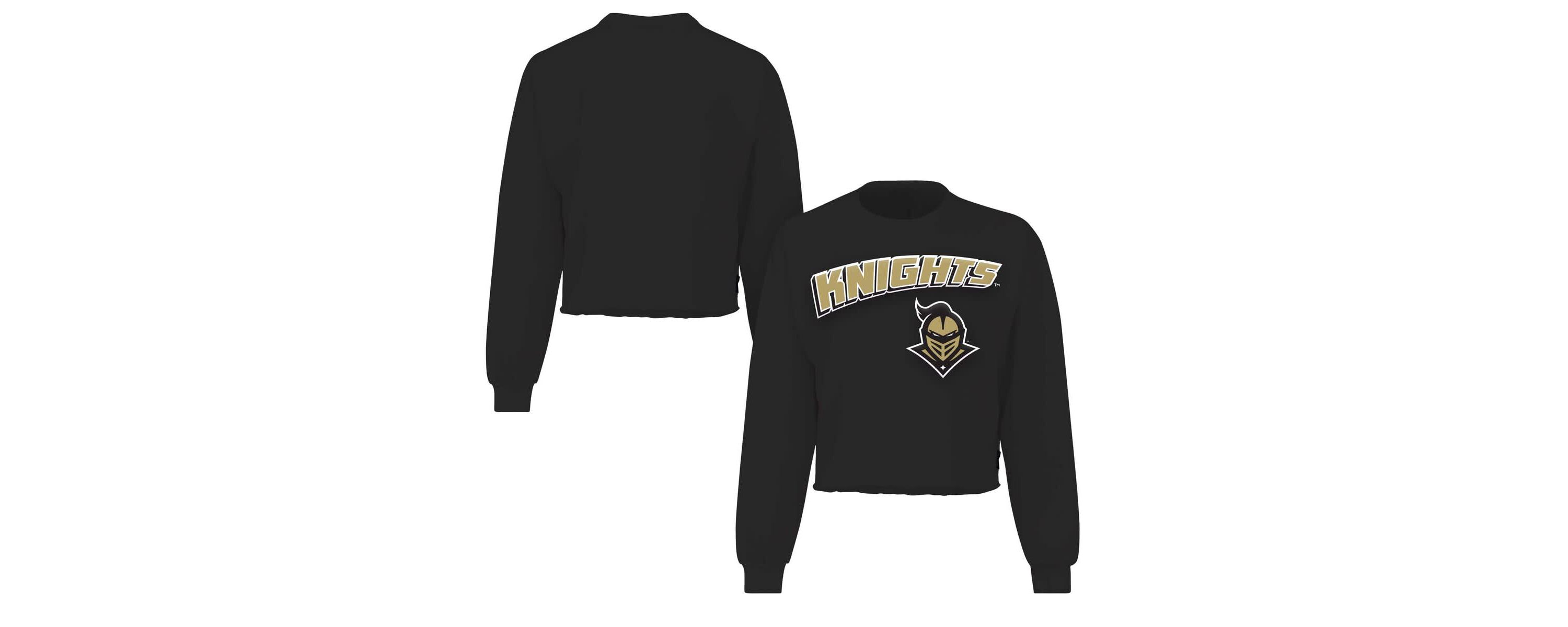 NCAA UCF Knights Slouchy Cropped Long Sleeve T-Shirt