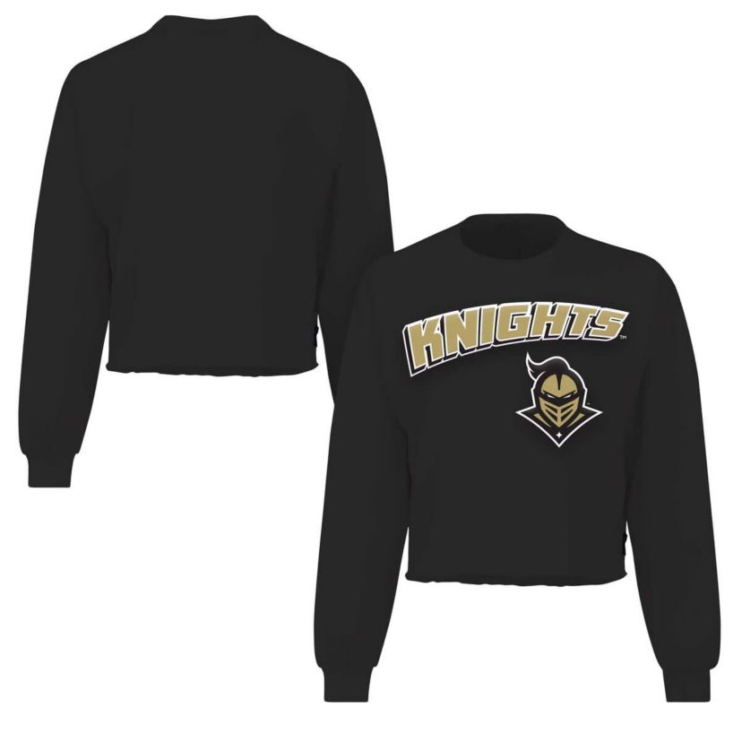 NCAA UCF Knights Slouchy Cropped Long Sleeve T-Shirt