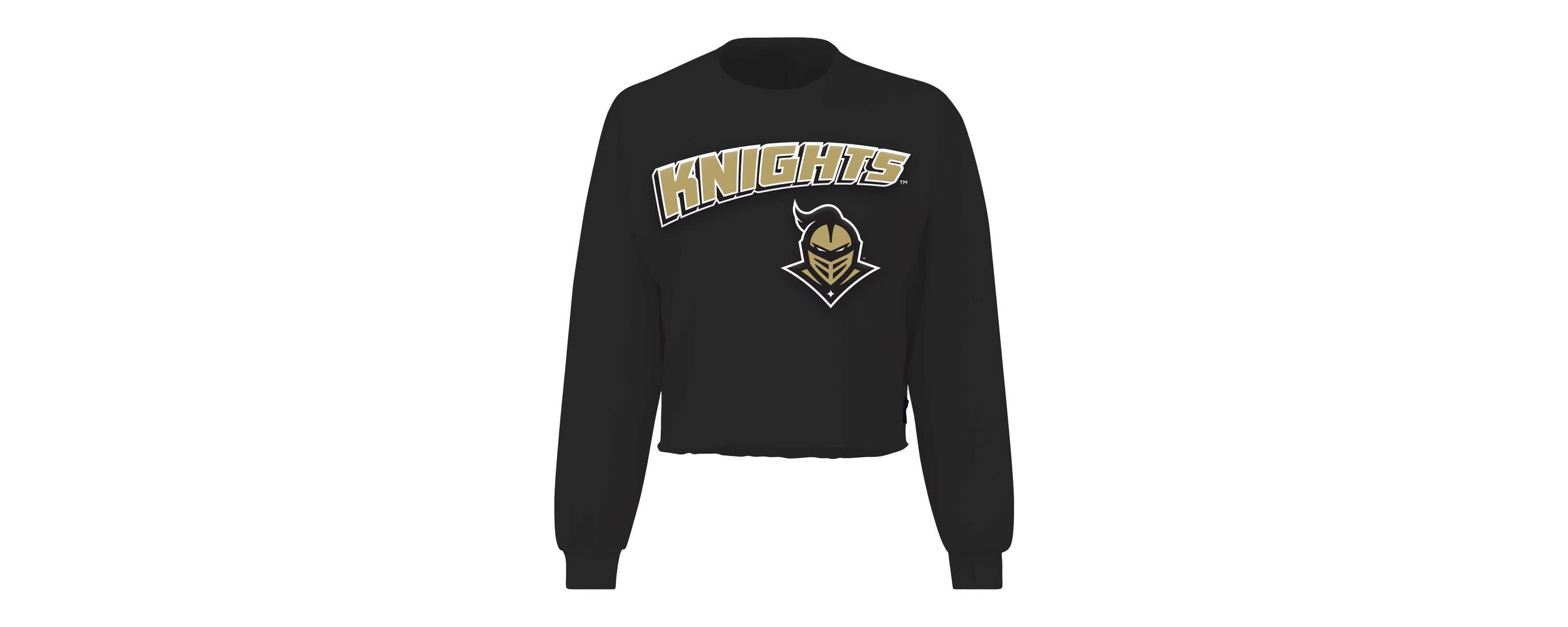 NCAA UCF Knights Slouchy Cropped Long Sleeve T-Shirt