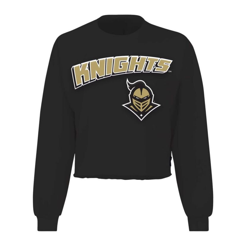 NCAA UCF Knights Slouchy Cropped Long Sleeve T-Shirt