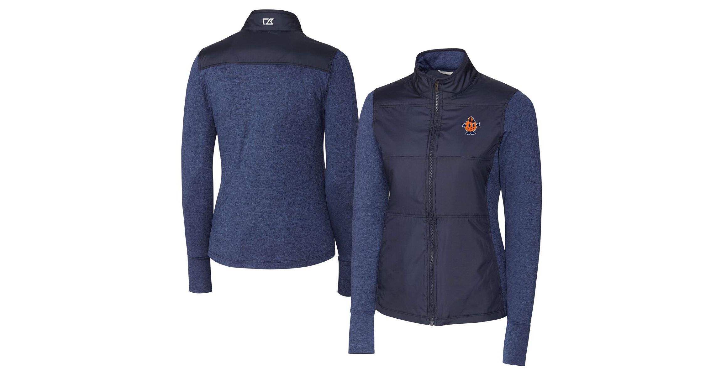 Syracuse Orange NCAA Syracuse Vault DryTec Stealth Hybrid Quilted Full-Zip Windbreaker Jacket