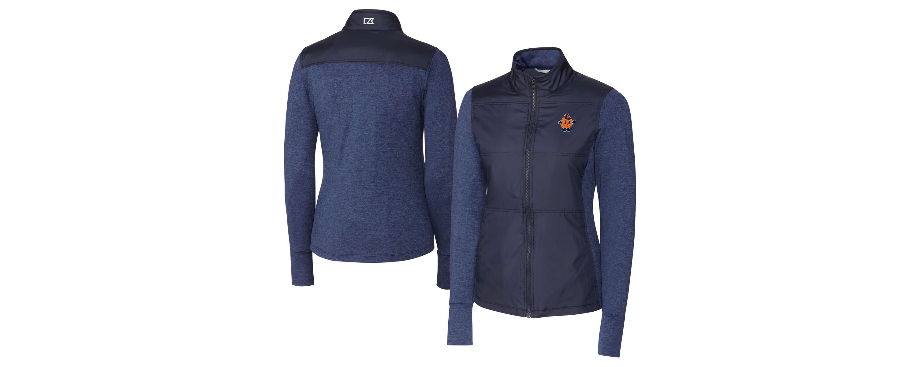 Syracuse Orange NCAA Syracuse Vault DryTec Stealth Hybrid Quilted Full-Zip Windbreaker Jacket
