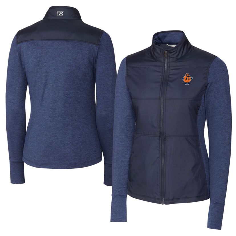 Syracuse Orange NCAA Syracuse Vault DryTec Stealth Hybrid Quilted Full-Zip Windbreaker Jacket