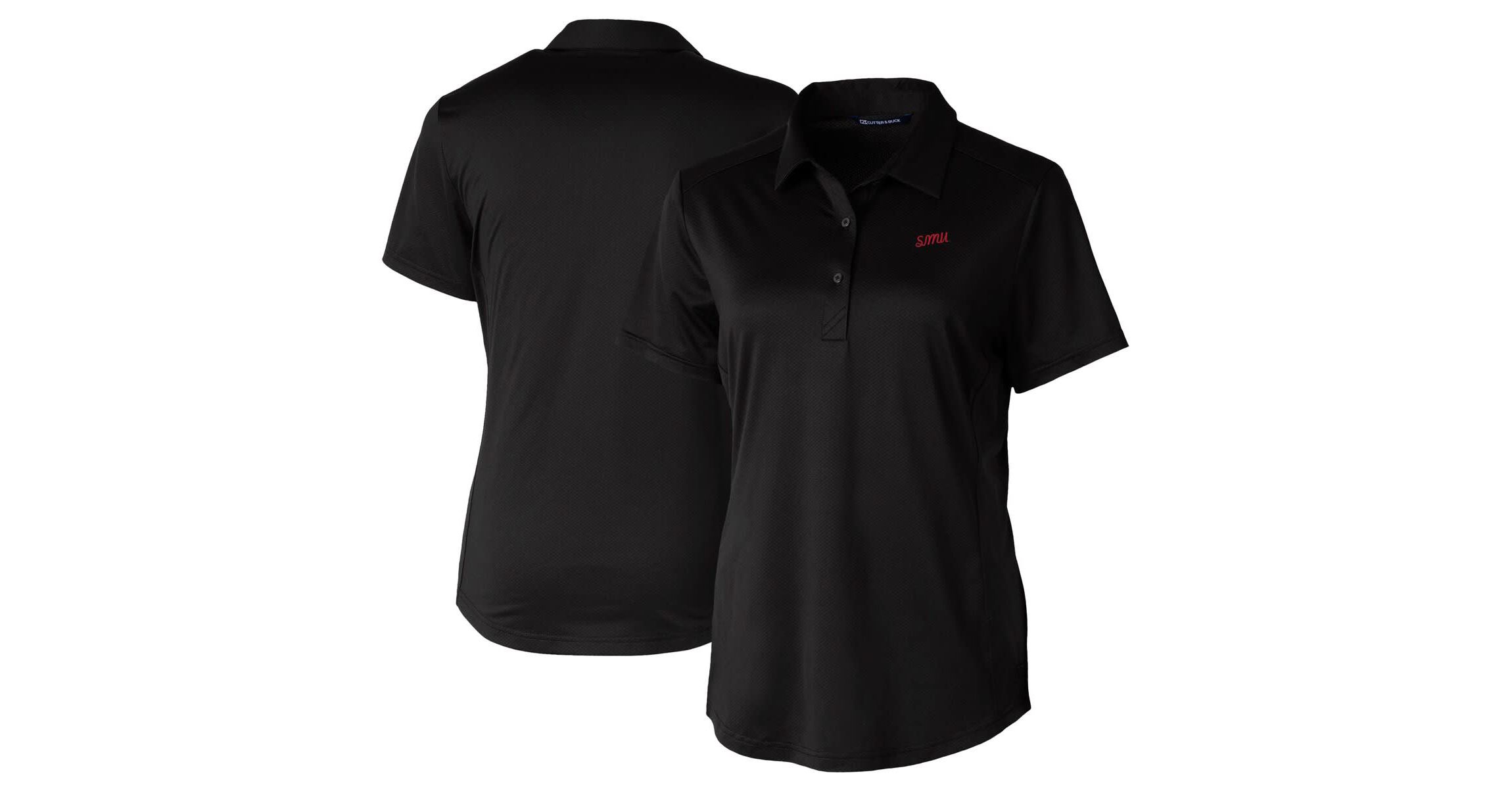NCAA SMU Mustangs Vault DryTec Prospect Textured Stretch Polo