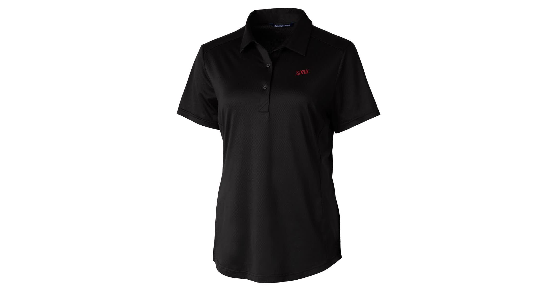 NCAA SMU Mustangs Vault DryTec Prospect Textured Stretch Polo