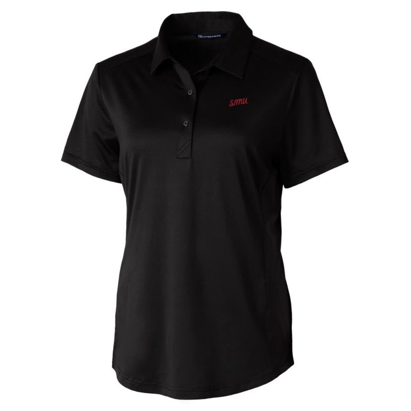 NCAA SMU Mustangs Vault DryTec Prospect Textured Stretch Polo