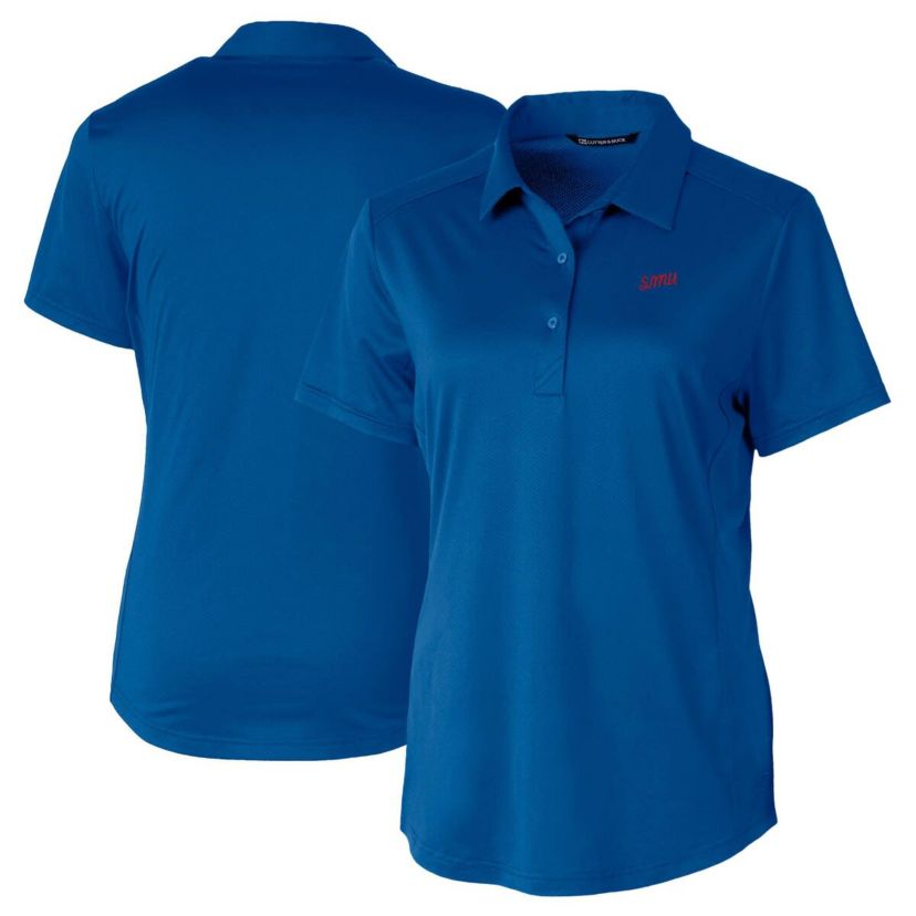 NCAA SMU Mustangs Vault DryTec Prospect Textured Stretch Polo