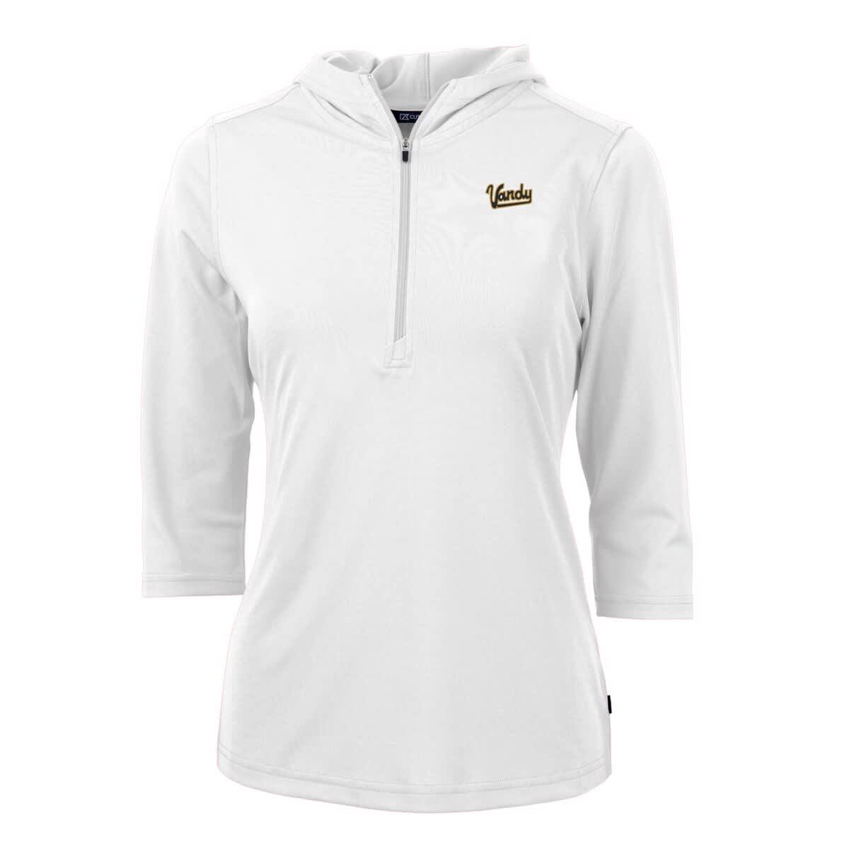 NCAA Vanderbilt Commodores Vault DryTec Virtue Eco Pique Recycled 3/4-Sleeve Half-Zip Pullover Hoodie
