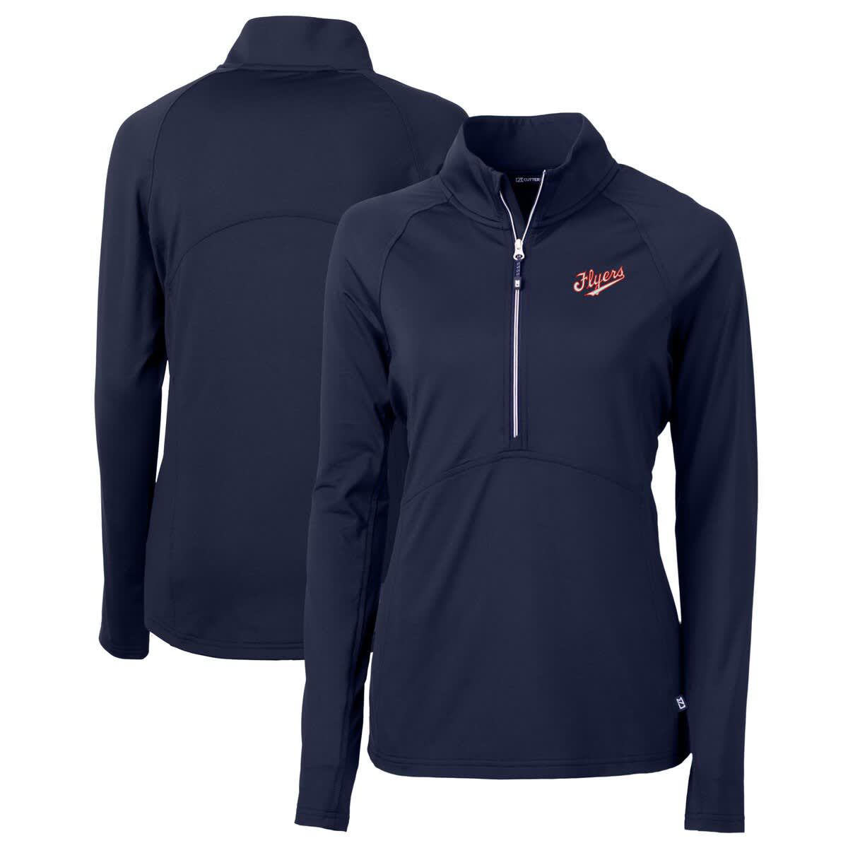 NCAA Dayton Flyers Vault DryTec Adapt Eco Knit Stretch Recycled Raglan Half-Zip Top