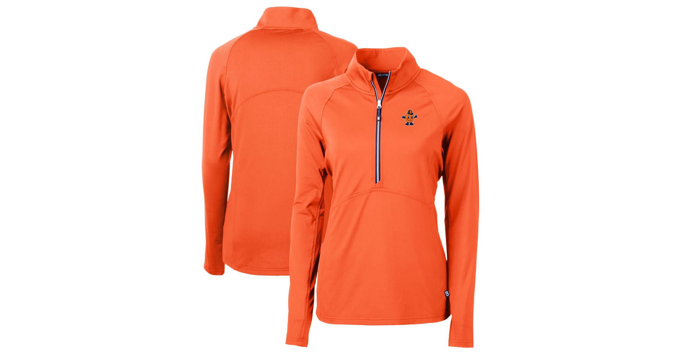 Syracuse Orange NCAA Syracuse Vault DryTec Adapt Eco Knit Stretch Recycled Raglan Half-Zip Top