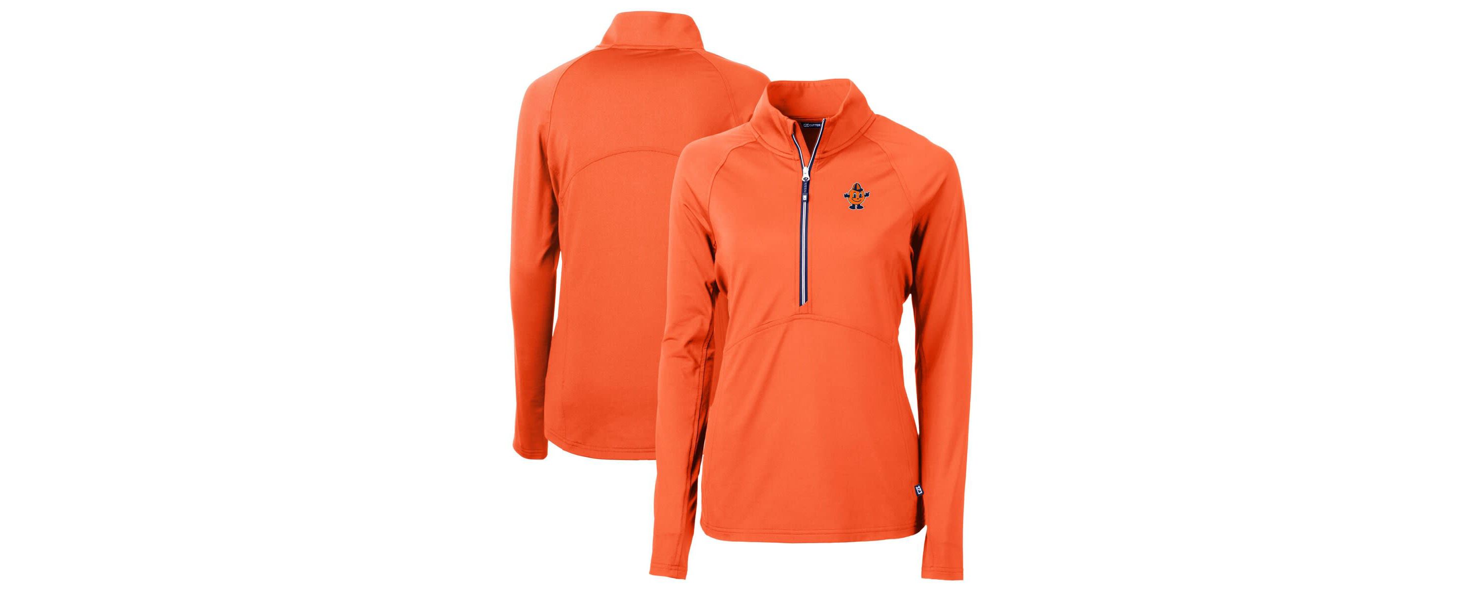 Syracuse Orange NCAA Syracuse Vault DryTec Adapt Eco Knit Stretch Recycled Raglan Half-Zip Top